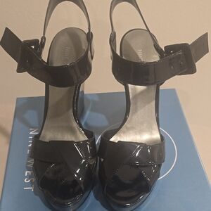 Nine West Black Patent Heels